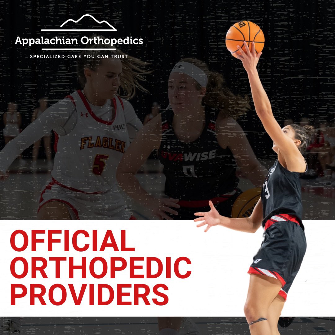 OFFICIAL PROVIDERS | The doctors at Appalachian Orthopedics are proud to be the
official orthopedic providers for UVA Wise Athletics!
To learn more or to request an appointment with their doctors, visit:
appalachianorthopedics.com/patient-appoin…