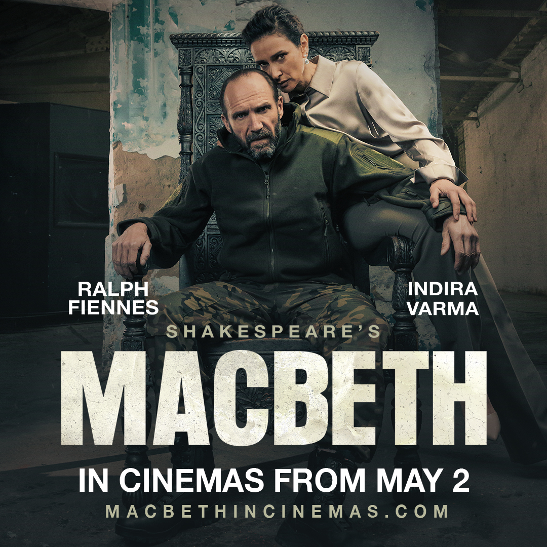 Missed it onstage in London? Avoid a Shakespearean tragedy and see it on the big screen next month! 🍿 Ralph Fiennes and Indira Varma star in Simon Godwin’s ‘full-voltage visceral’ Macbeth, coming to cinemas nationwide on 2 & 5 May 👑 🎫 eu1.hubs.ly/H08ywh10