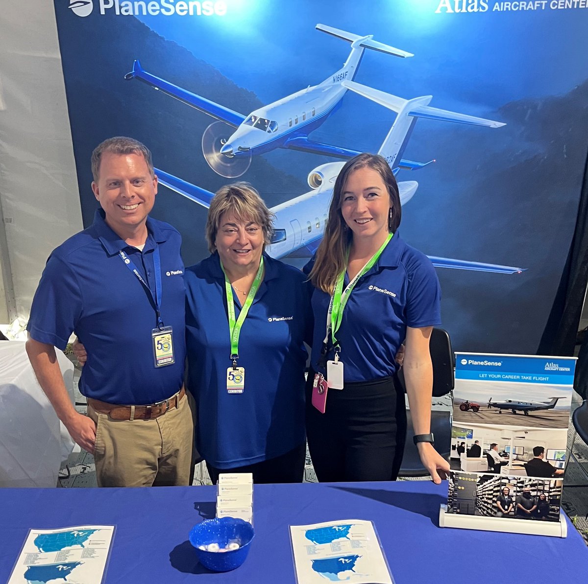 The PlaneSense and Atlas Aircraft Center recruiting team is meeting a lot of great prospective team members at Sun 'n Fun! Learn more about our career opportunities at booth CF-24 through April 14th.