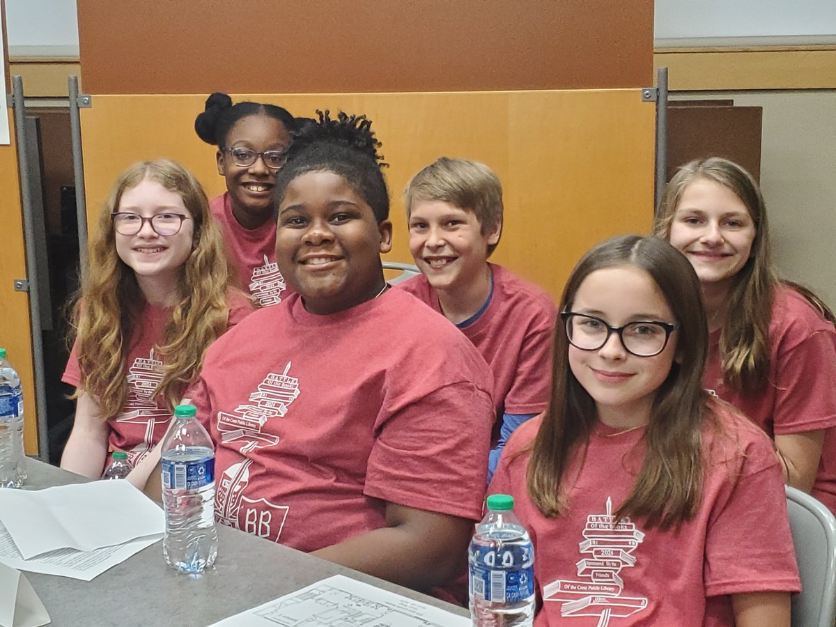 ILSChargers's tweet photo. Congratulations to our 5-6 grade Battle of the Books teams! "The Book Oompa Loompas" placed 1st out of 5 teams, and the "7 Dwarves" placed 2nd. The competition was tight, and our readers did such a great job! Way to go, Chargers! #ilschargers https://t.co/RjpAERhYKw