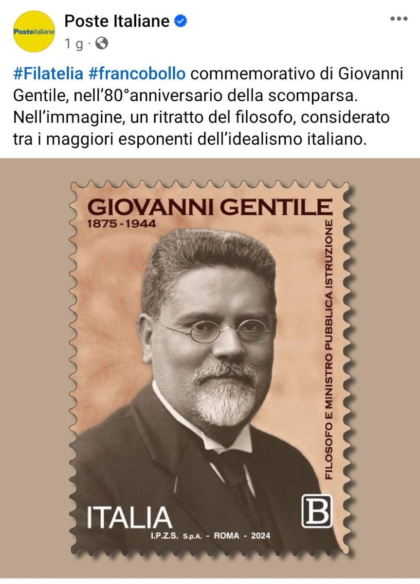 Il prossimo anno francobollo Generale Graziani, poi a Natale uno d’oro per LVI il DVCE che riluce. Viva la patria 🇮🇹 #Gentile