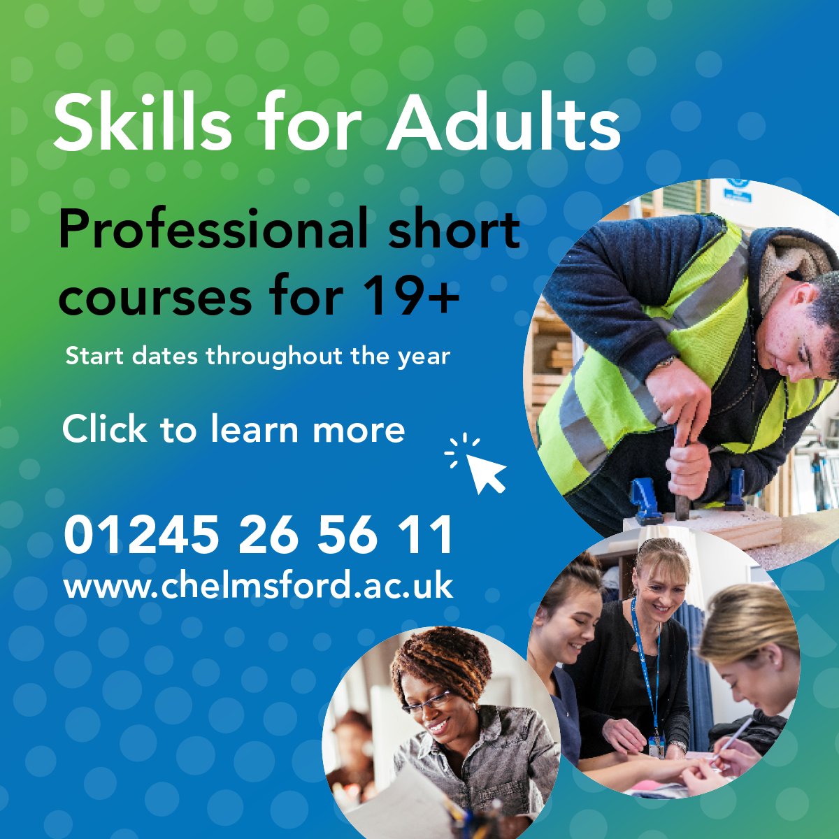 Did you know that as well as our 16+ courses, we offer a range of new courses exclusively for 19+ in various subject areas? Explore here: chelmsford.ac.uk/courses/adult-… #chelmsford #adultcourses #learning #adultlearning #upskill #chelmsfordcollege