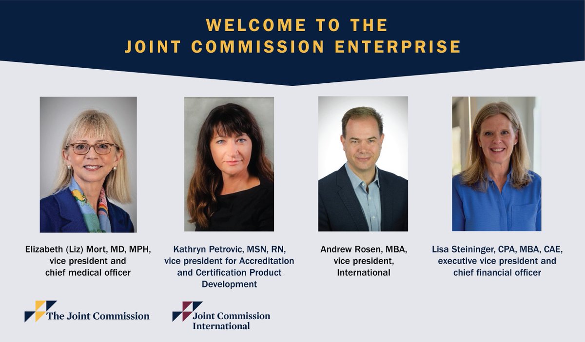 Building on our strategic transformation, The Joint Commission enterprise is pleased to announce four new appointments to our executive leadership team! Read more: bit.ly/4amanpT