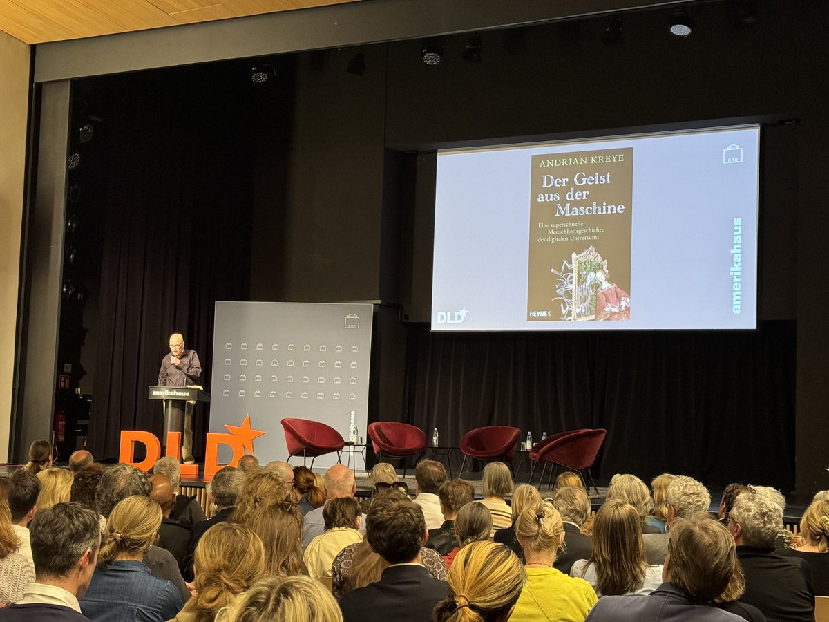 DLD Conference (@dldconference) on Twitter photo Full house at <a href="/akreye/">Andrian Kreye</a>’s reading of his latest book, “Der Geist aus der Maschine”, at <a href="/amerikahaus/">amerikahaus</a> – highly recommend getting a copy, available in German here: penguin.de/Buch/Der-Geist… Full house at <a href="/akreye/">Andrian Kreye</a>’s reading of his latest book, “Der Geist aus der Maschine”, at <a href="/amerikahaus/">amerikahaus</a> – highly recommend getting a copy, available in German here: penguin.de/Buch/Der-Geist…
