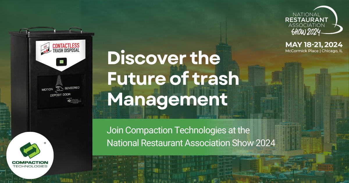 Join us at the 2024 National Restaurant Association Show to experience the forefront of trash management technology. Compaction Technologies is leading the way with advanced solutions like Original ecotrashⓇ and ecotrash® PTC®. 🚮✨ #2024RestaurantShow compactiontechnologies.com/contact-us/
