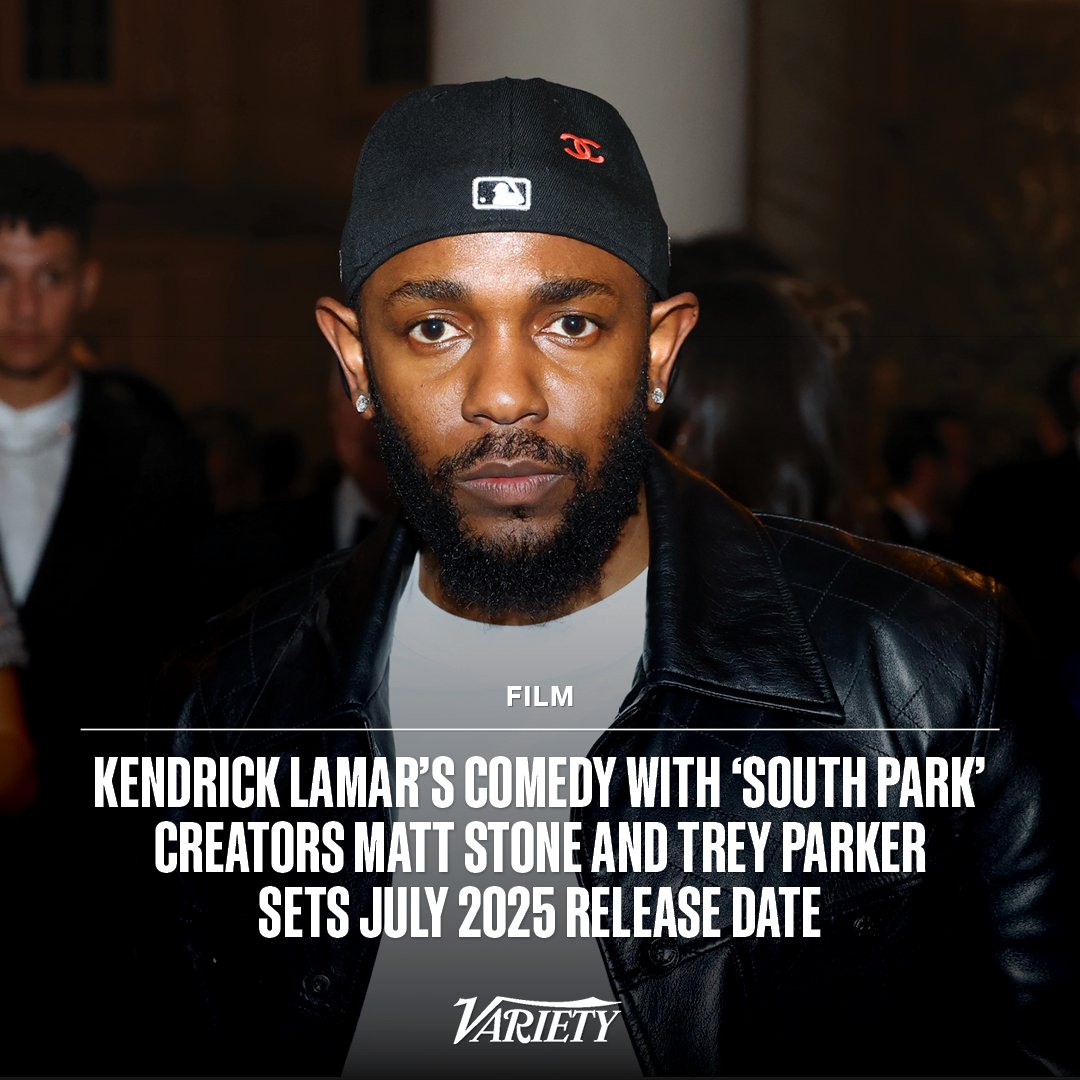 “South Park” co-creators Trey Parker and Matt Stone are teaming with Kendrick Lamar and Dave Free on a new live-action comedy that will hit theaters just in time for our nation’s birthday. The film is slated to open on July 4, 2025. bit.ly/43Xr0FX