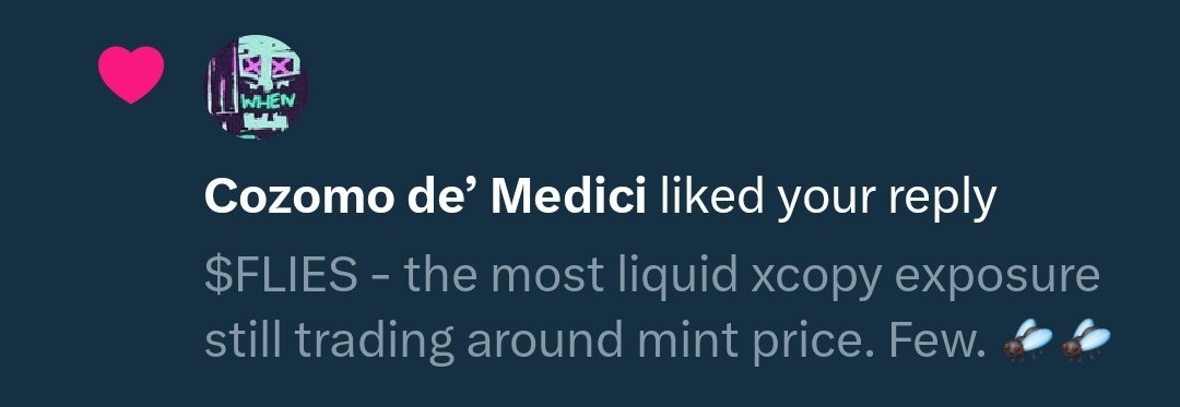 tschoerv's tweet photo. @seedphrase loading up big time on $FLIES and @CozomoMedici liking my tweets - am I missing something? 🪰🪰 https://t.co/kjamzP5Zm1