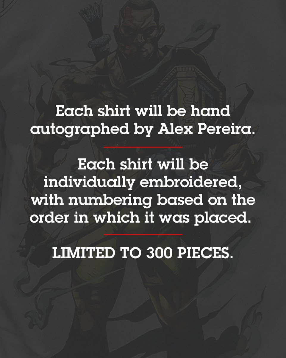 Official Poatan 300 tee, hand autographed by Alex Pereira himself. Each shirt will be individually embroidered, with numbering based on the order in which it was placed. Ships in 2-3 weeks. LIMITED TO 300 PIECES. FullViolence.com