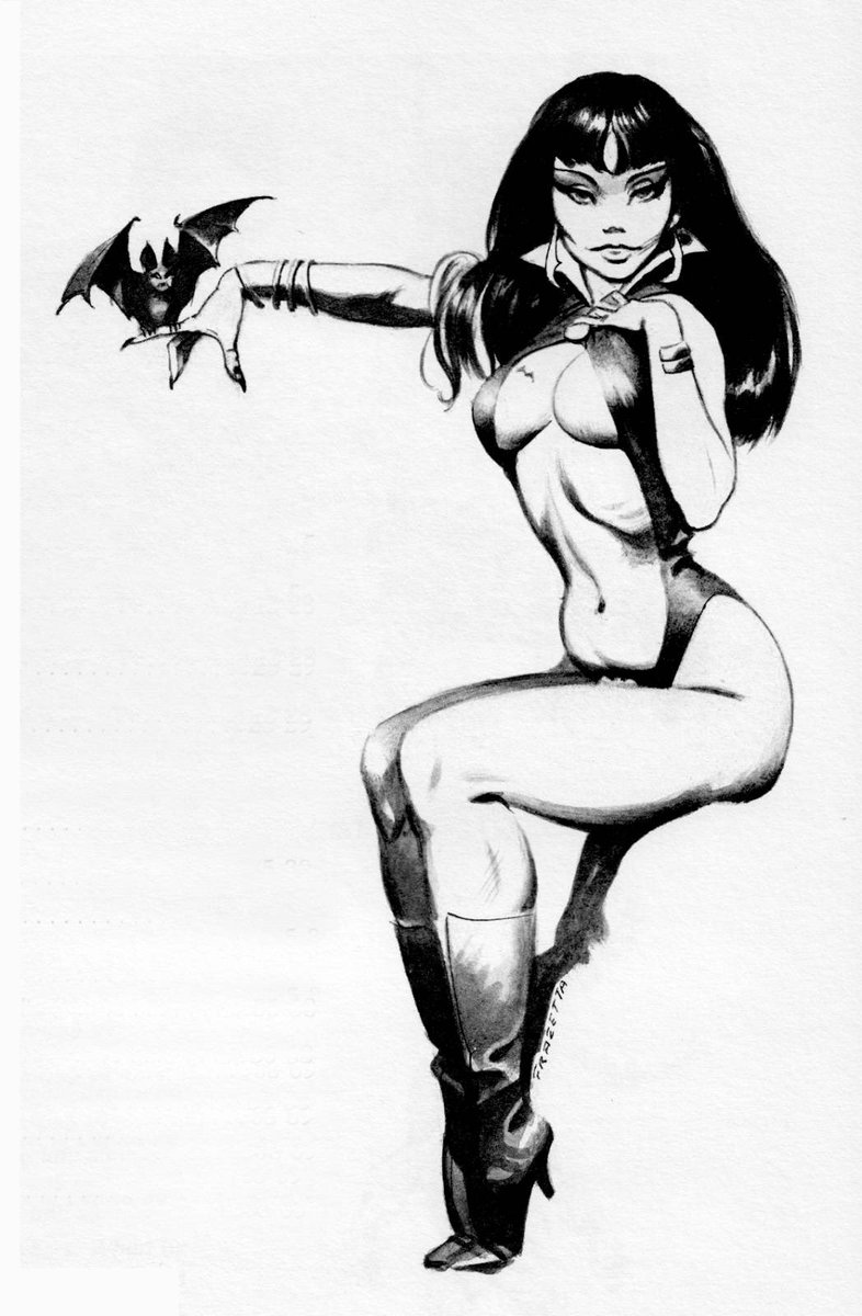 Rest in peace, Trina Robbins. ❤️ Trina, an incredible American cartoonist, created the iconic outfit that Frazetta used in his illustration for Vampirella #1. Read more: muddycolors.com/2022/05/warren…