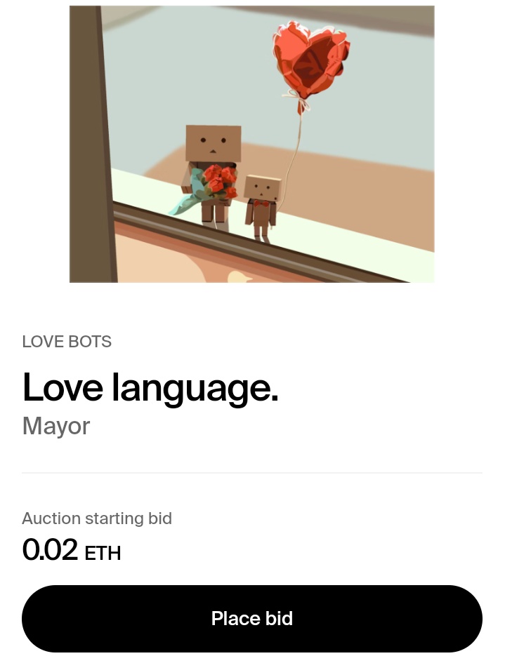 'Love language' Reserve set to 0.02ETH ($70) Available on @foundation ▲●■ ⇣ foundation.app/mint/base/0x66… G evening💓