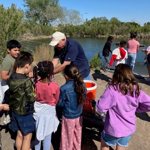 Students from Santa Rita Elementary had the chance to visit the Sibley Nature Center today! Thanks for providing this hands-on experience for our students! #StudentExperience