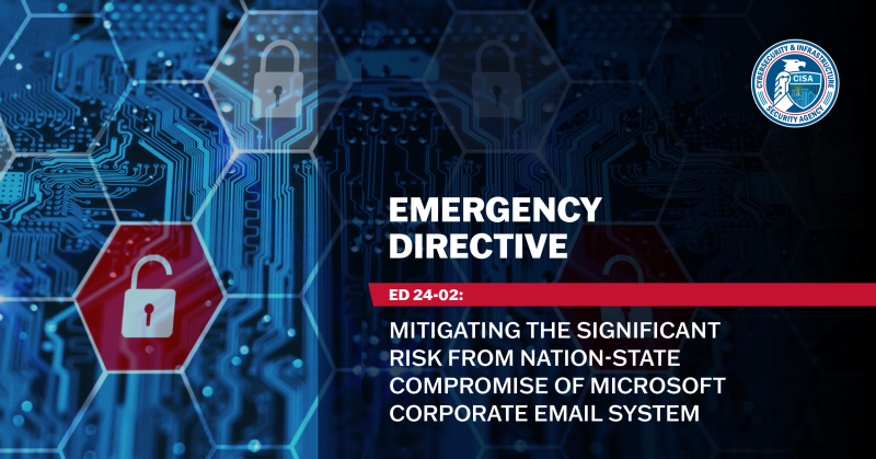 🚨 Russian state-sponsored cyber actor, Midnight Blizzard, breached Microsoft email accounts, accessing correspondence with FCEB agencies. Initially issued to agencies last week, Emergency Directive (ED) 24-02 outlines crucial steps to address this breach. go.dhs.gov/JHo