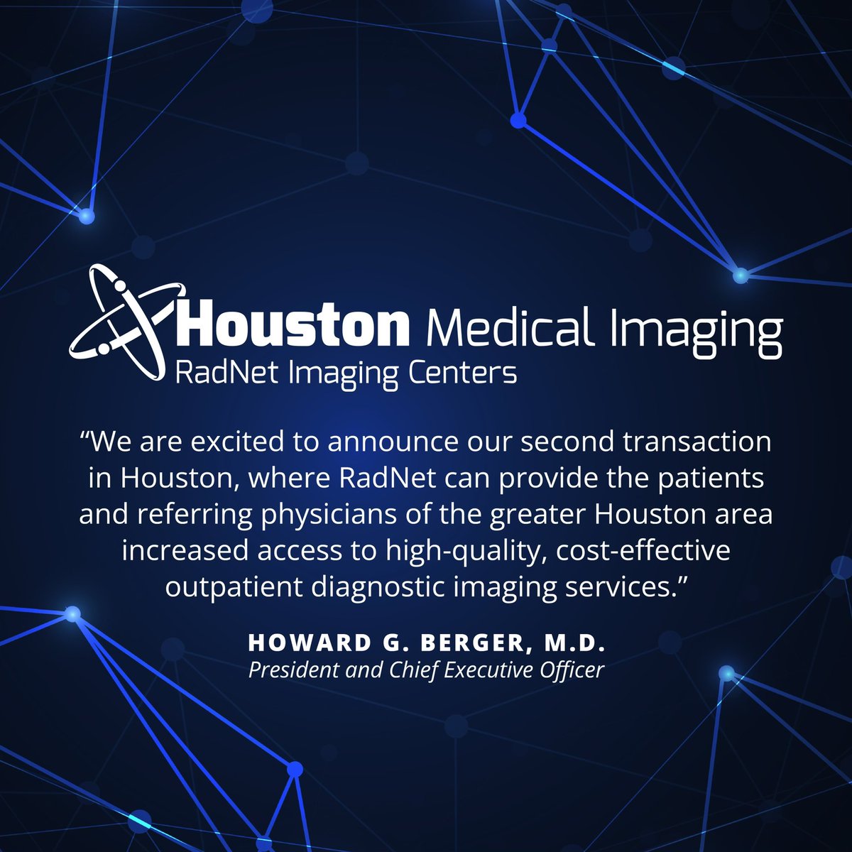 Exciting News! We are thrilled to announce we are expanding with 6 more locations in Houston, Texas!

Click here to read:
radnet.com/about-radnet/n… 

#RadNet #HoustonMedicallmaging #HMI
.
.
.
.
.
#Radiology #RadTech #PatientCare
#Medicallmaging #RadiologicTechnologist #Radiologist