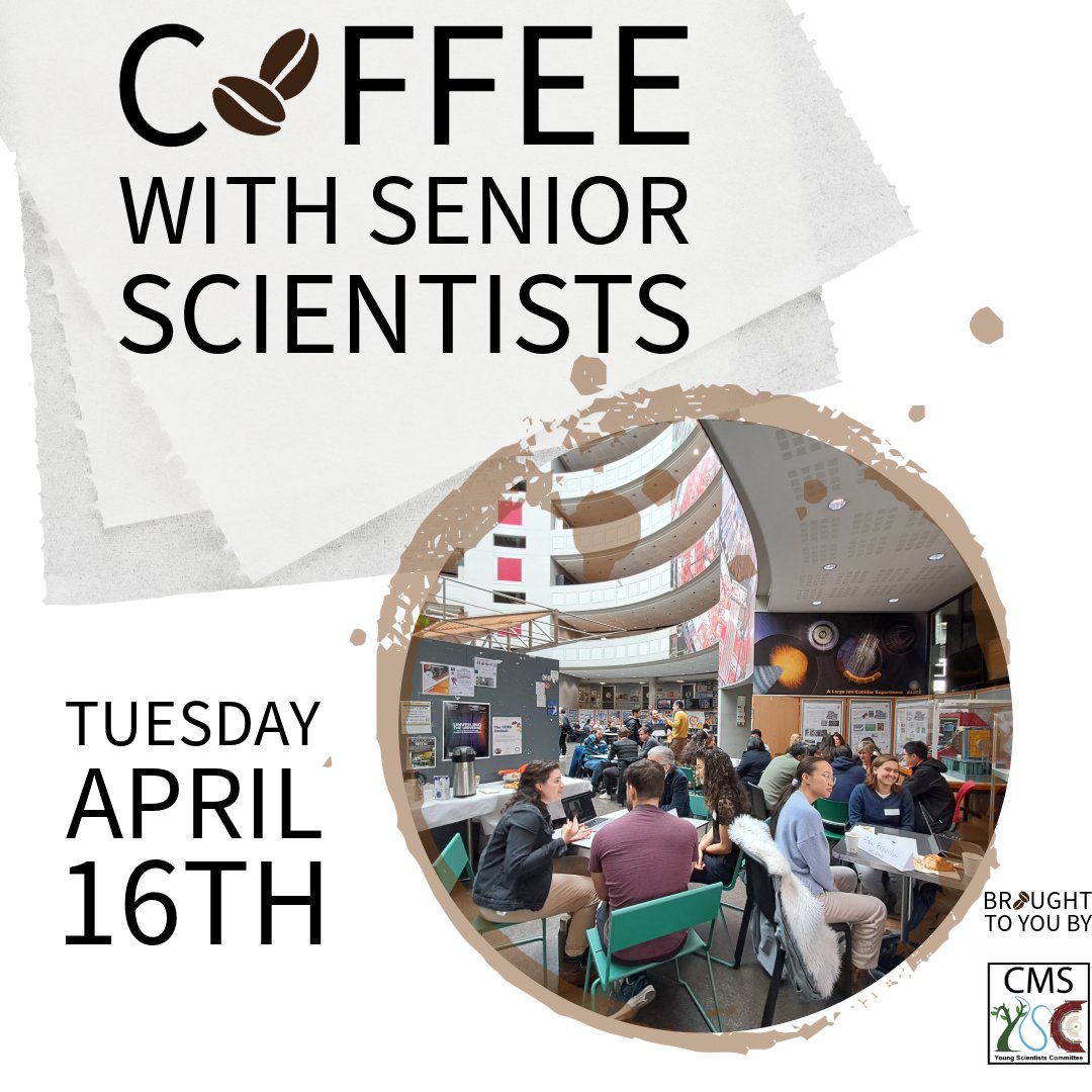 ❔Got questions? Seasoned veterans of our field have answers! (And caffeine☕️!)

This month's Coffee with Senior Scientists event is Tuesday of next week <a href="/CMSExperiment/">CMS Experiment CERN</a>! Find out more and register here:

indico.cern.ch/event/1395034/