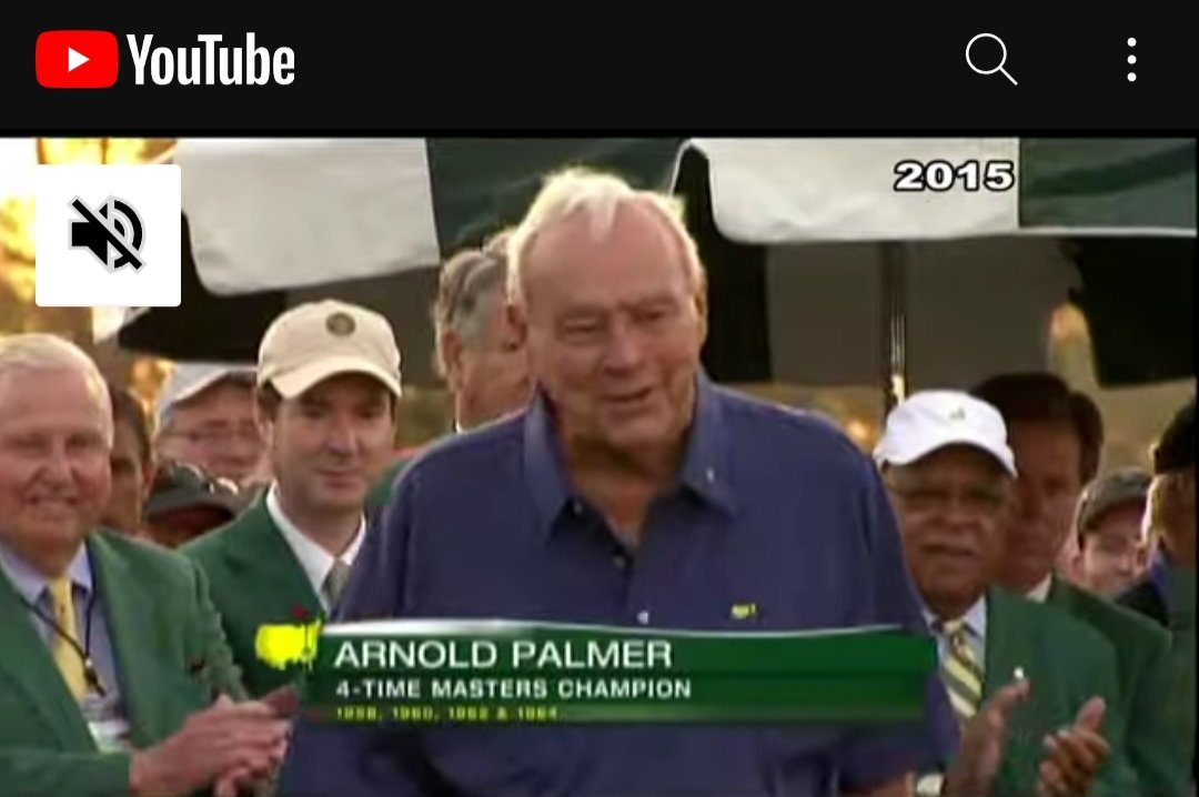 Arnold Palmer's Last Ceremonial Shot @TheMasters Watch>youtu.be/1aouqfnB2Zw?fe… #TheMasters