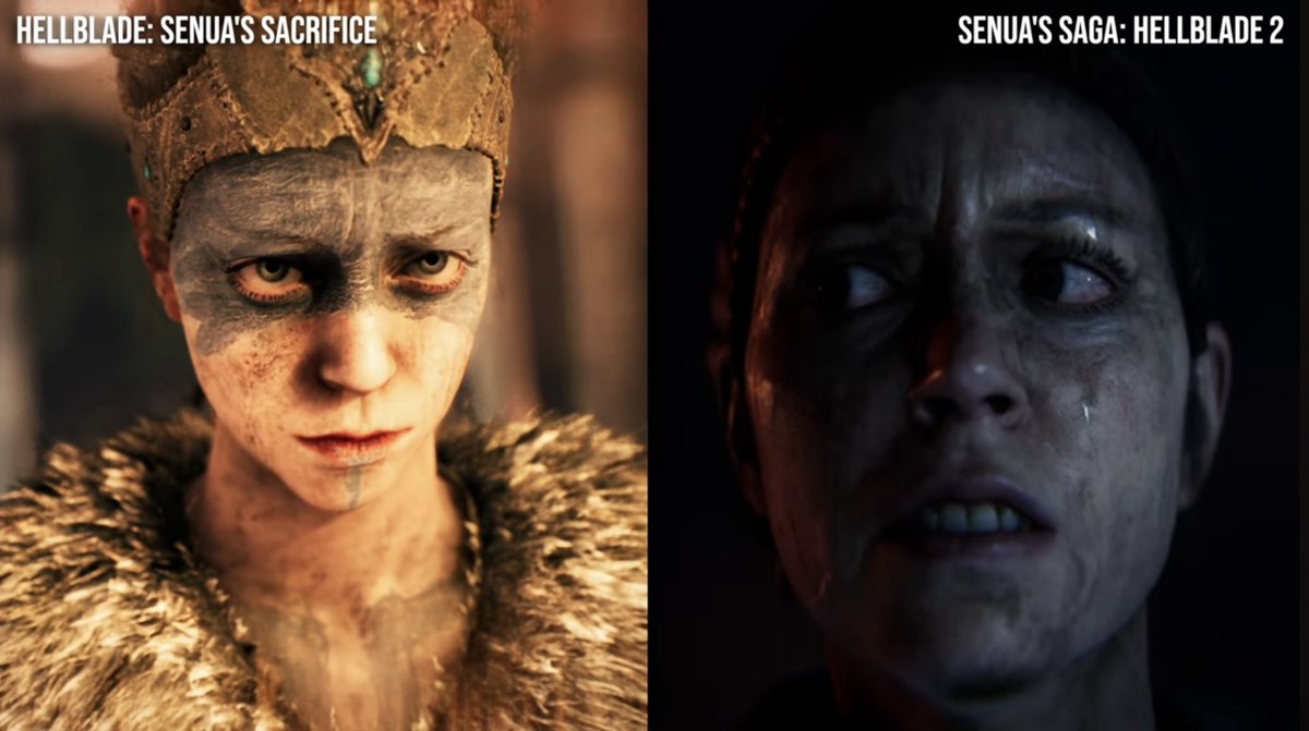 Hellblade Unreal Engine 4 
Xbox One X 
VS 
Hellblade 2 Unreal Engine 5 
Xbox Series X