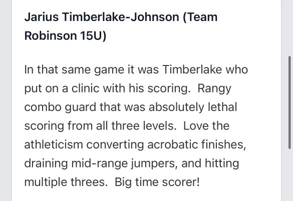 Jarius (JT) Timberlake-Johnson (@jarius2026) on Twitter photo 