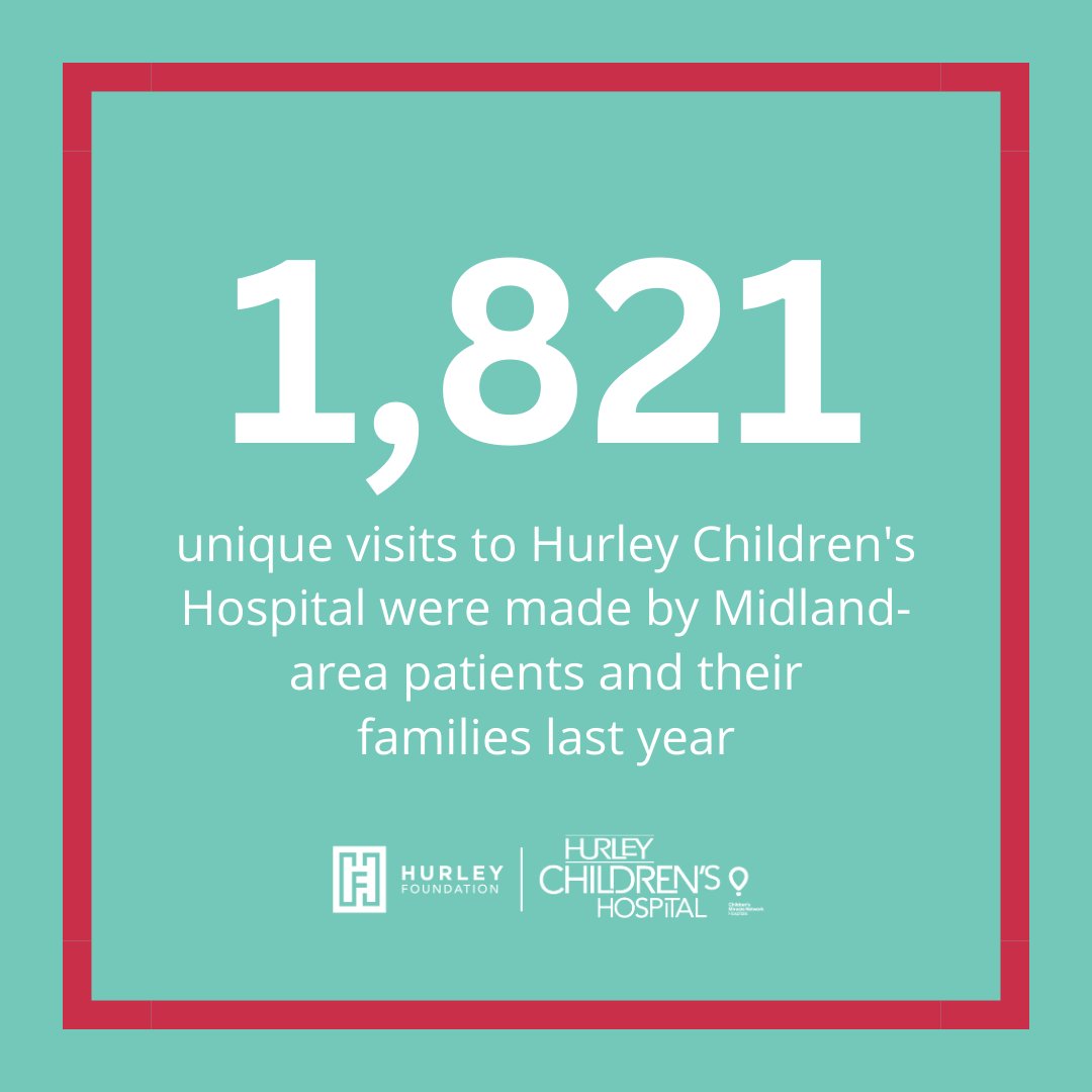 Midland families, we are here for you! 1,821 times last year, #Midland parents chose #HurleyChildrensHospital for its specialists' ability to create miracles for their kids. No need to drive downstate. The specialists you need are close and ready to help. hurleymc.com