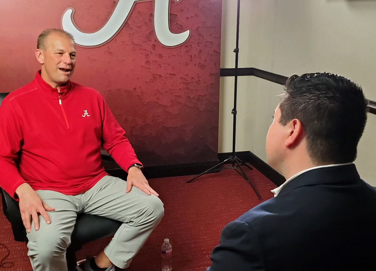 Great talk with Alabama head coach Kalen DeBoer (@KalenDeBoer) ahead of A-Day this weekend