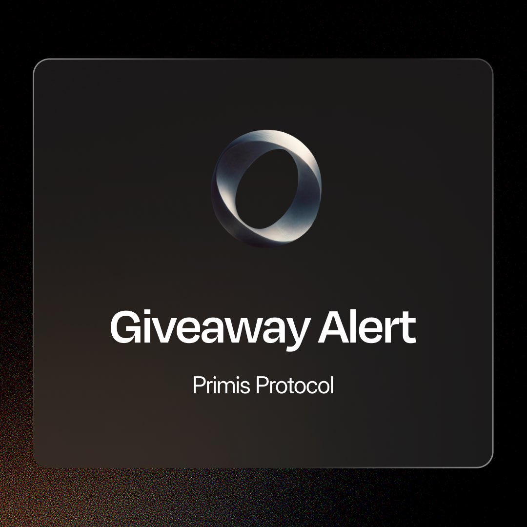 #Giveaway Alert! 🎁🎉 I’ve partnered up with @primisprotocol to celebrate the launch of Primis Zealy campaign. 🫱🏻‍🫲🏼 🏆 We're giving away $50 $ETH to one lucky person! ⤵️ To Enter: 1️⃣ Follow @primisprotocol + @CenkCrypto 2️⃣ RT, Like❤️ Tag friends Ends in 24H ⏳ Good Luck!