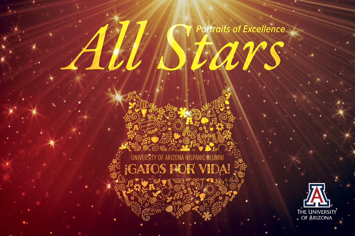 Join the UA Hispanic Alumni (UAHA) at their Portraits of Excellence scholarship funding event on May 3 where they will be honoring five “All Stars” who have made outstanding contributions to the community. ⭐️

Register for the event here: alumni.arizona.edu/events/tucson-… 🔗