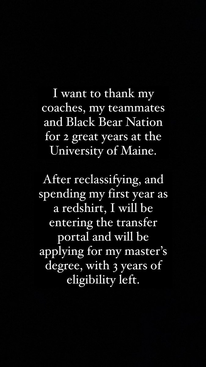 milana_nenadic's tweet image. After 2 great years at the University of Maine, I am happy to announce that I am graduating! I will be entering the transfer portal with 3 years of eligibility left. I have a 4.0 GPA and am looking to begin grad school. 
Here is a link to my game film:

m.youtube.com/watch?v=gurW18…