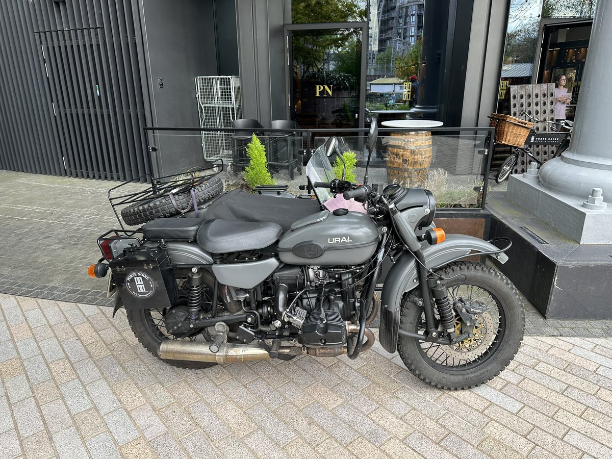 And now I’m nearly home. Really like this motorbike and sidecar. It’s been parked here for a few years now, outside this bar, owned by a well known actor. Behind me right now, two blokes are pinned to the ground by King’s Cross security and doing their best to fight their way out