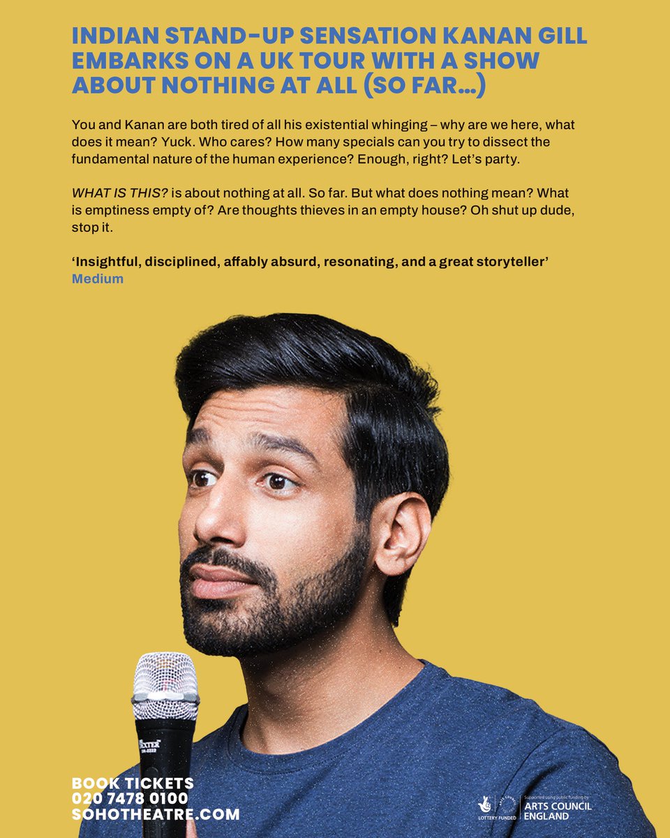 Indian stand-up sensation KANAN GILL has sold out Southbank Centre Queen Elizabeth Hall with his What Is This? UK tour. Don't miss when he brings laughs to Union Chapel on Saturday 25 May. Book now at unionchapel.org.uk/venue/whats-on… #LiveComedy #ComedyLondon #ComedyNight #StandupLive