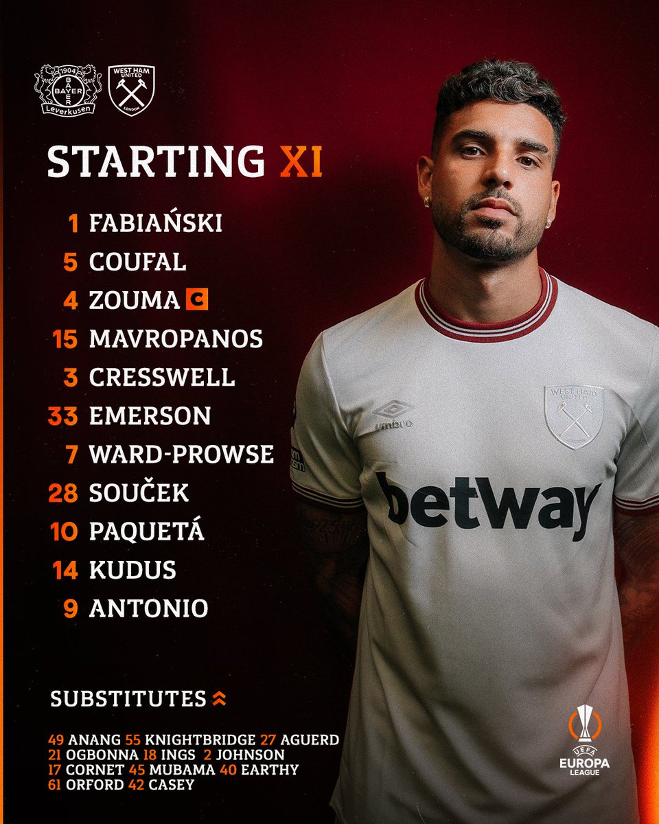 How we line up against Bayer Leverkusen ⚒