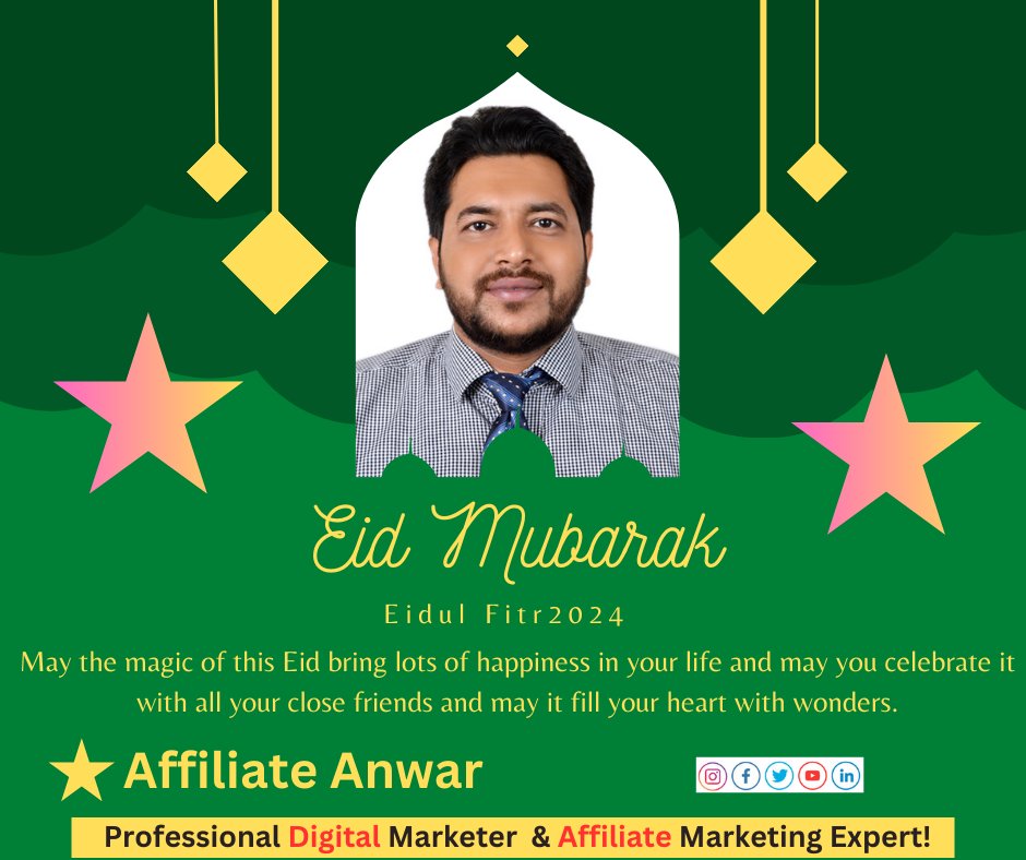 AffiliateAnwar's tweet photo. EID MUBARAK 🌙 ❤

#eidmubarak #eid #ramadan #idulfitr2024 #muslim #islam #instagram https://t.co/x2q8qt9nzN