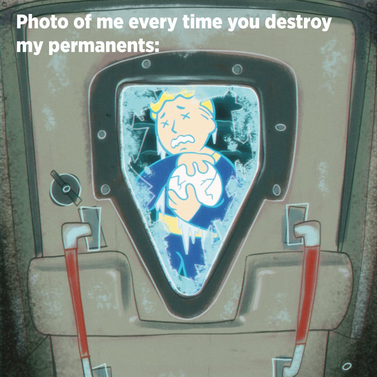 Think about who you're really hurting when you target my things! Secret Lair x @Fallout: Vault Boy available at MagicSecretLair.com