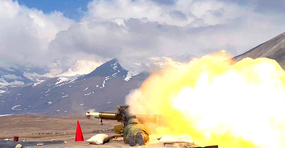 Trishakti Corps of the Indian Army conducted a training exercise of Anti-Tank Guided Missile (ATGM) firing at Super High-Altitude Area of 17000 Feet in Sikkim. Missile Firing Detachments from Mechanised and Infantry Units of entire Eastern Command participated in the exercise.