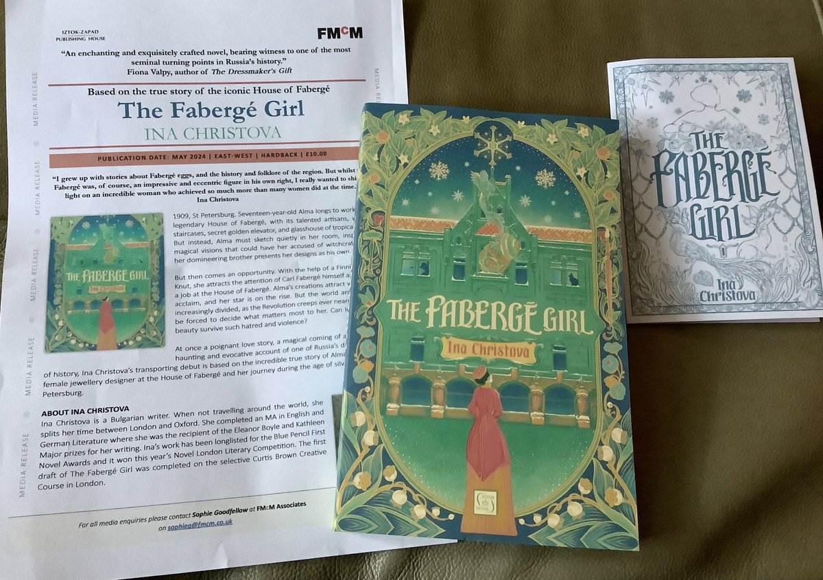 📮📮BOOK POST📮📮 Look at the stunning cover #TheFabergeGirl by @Ina_Christova & a signed card Based on the true story of the House of Fabergé which has always fascinated me and I love St Petersburg Thank you Antara @FMcMAssociates looking forward to reading this for the tour.