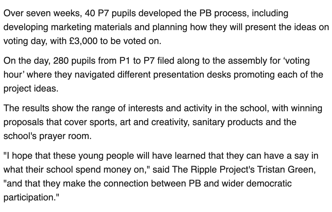 Read @SCDC_Org post about our work with @CraigentinnyPS on #ParticipatoryBudgeting