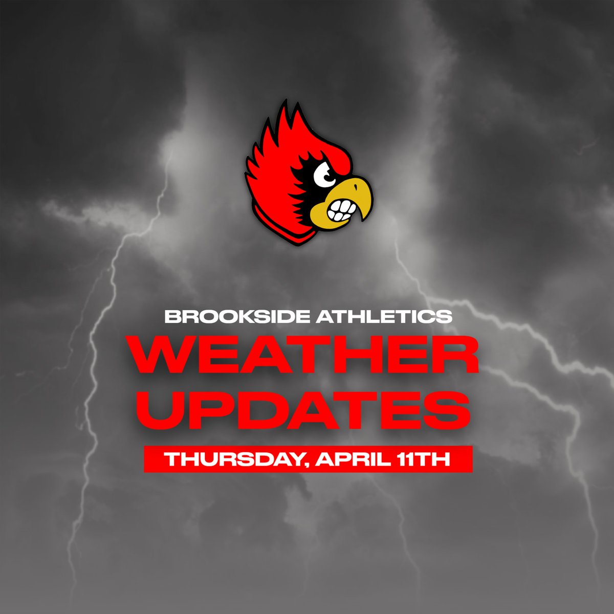 Updates for today's BHS & BMS athletic events: brooksidecardinals.com/news/91609