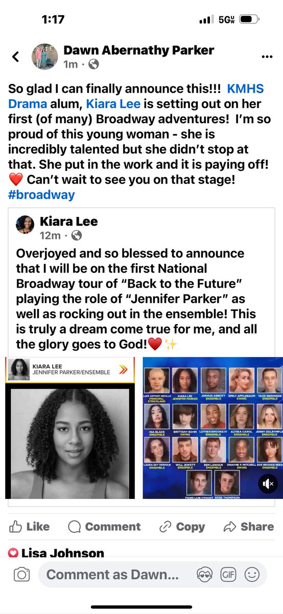 We are so proud of our own KMHS Drama alum, Kiara Lee!!  #kmhsdrama @cobbperforms @CobbSchools @KMHS_Principal