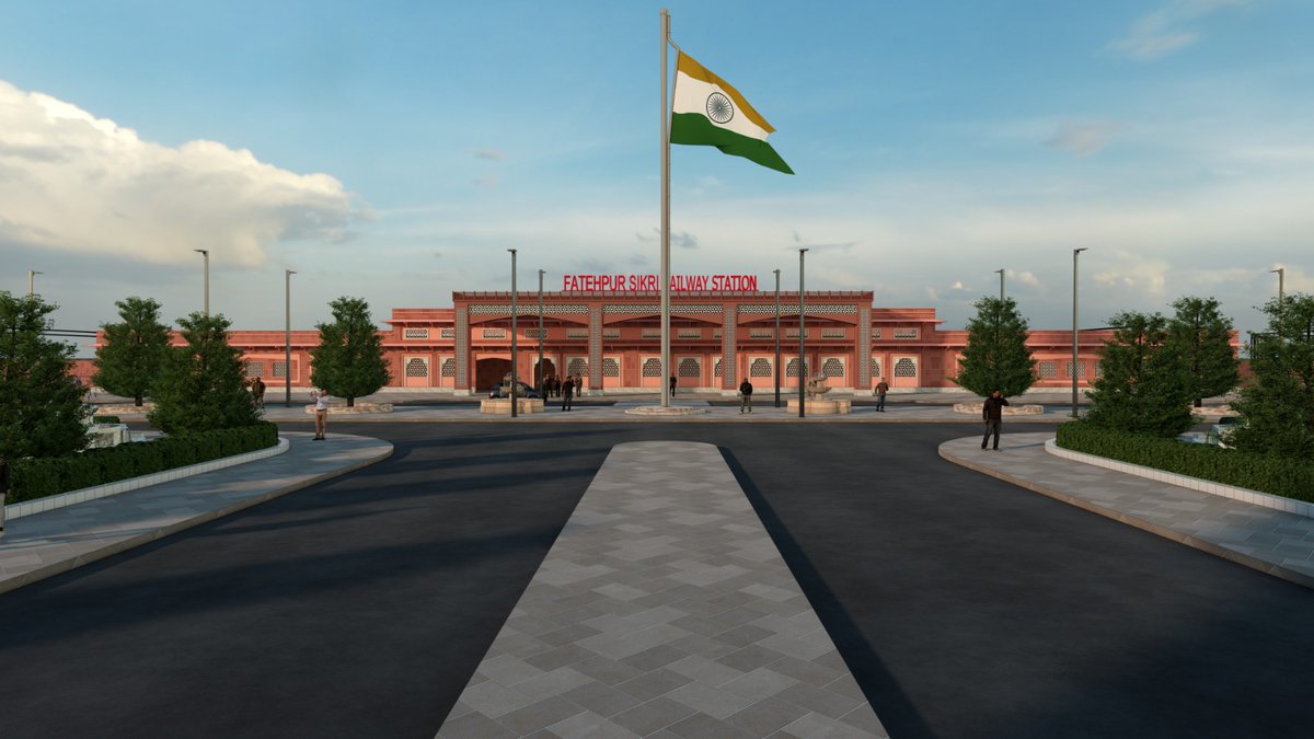 फतेहपुर सीकरी रेलवे स्टेशन का भावी स्वरूप #AmritBharatStationsScheme #Infra_NCR #Infrastructure