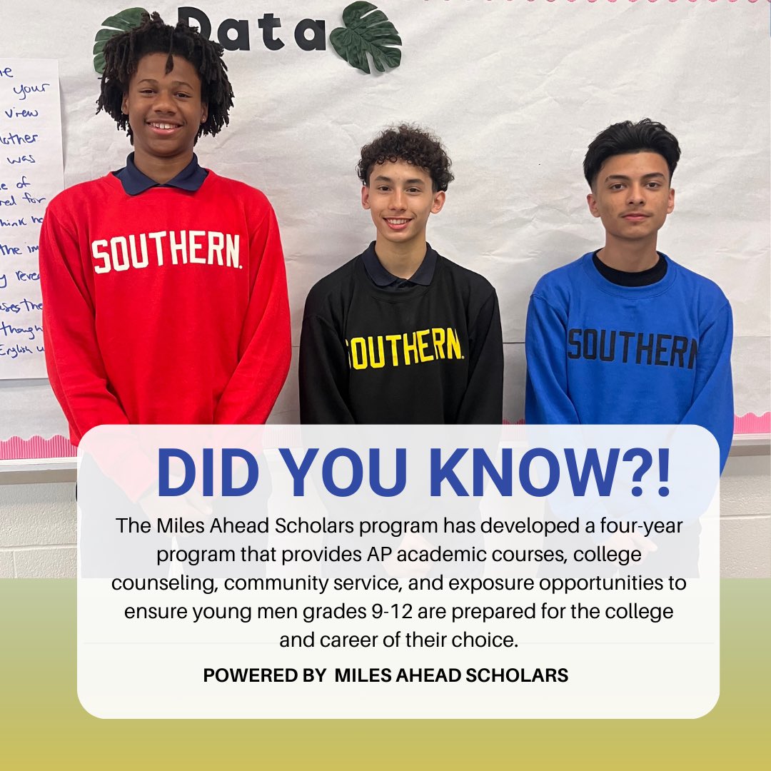 Miles Ahead Scholars Program tweet media