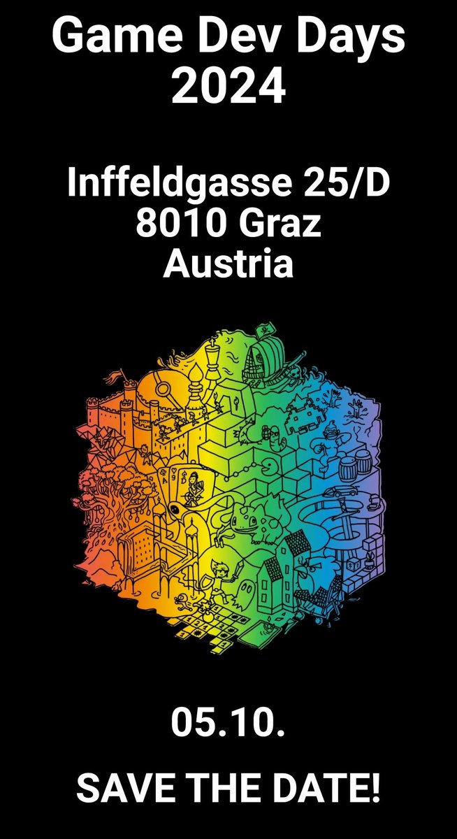 And here our big announcement! Game Dev Days Graz 2024 happen this year 5.10! Save the date! #gamedev #indiedev #graz gamedevdays.com