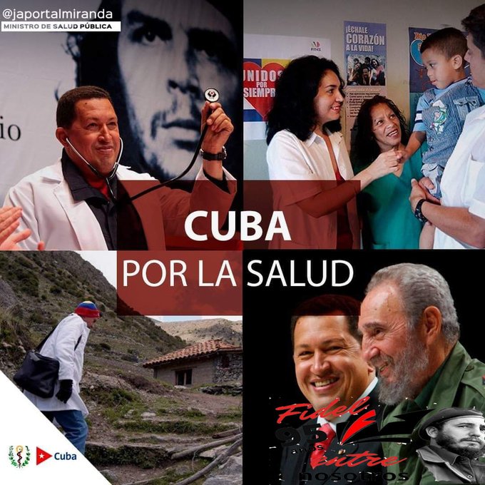 @CDI_SantaInes 
@cubacooperaven 
@CubaPorSiempre_ 
#FidelEsFidel 
#ChavezVive 
#CubaPorLaSalud 
#VenezuelaToda