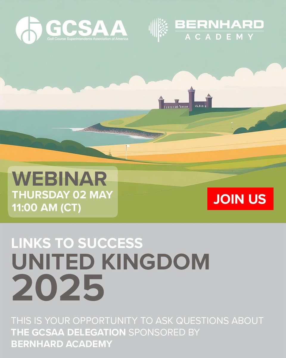 Are you ready to embark on the first #LinksToSuccess journey with the @GCSAA to #BTME2025? If you have any questions about the #GCSAADelegation2025, don't miss our informative webinar. Our panel experts and past delegates will be on-hand to share useful insights. Click here