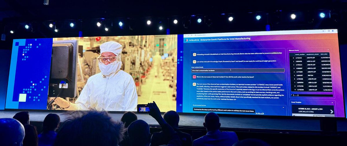 I really need a demo of this and would love to get under the hood. Intel is using an LLM called Articul8 AI for their foundry systems management? It looks like it does a lot of cool things but I had a lot of discussions at SEMICON West last year on the use of GenAI for exactly…