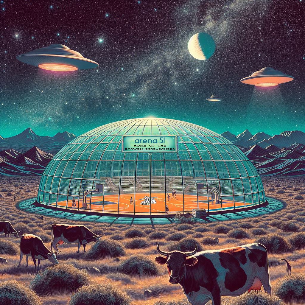 Long rumored and awaited… The Roswell Researchers of the <a href="/TheAlienBoyABA/">The ABA</a> announce the opening of their new, state of the art home arena for season 5 🔥🛸