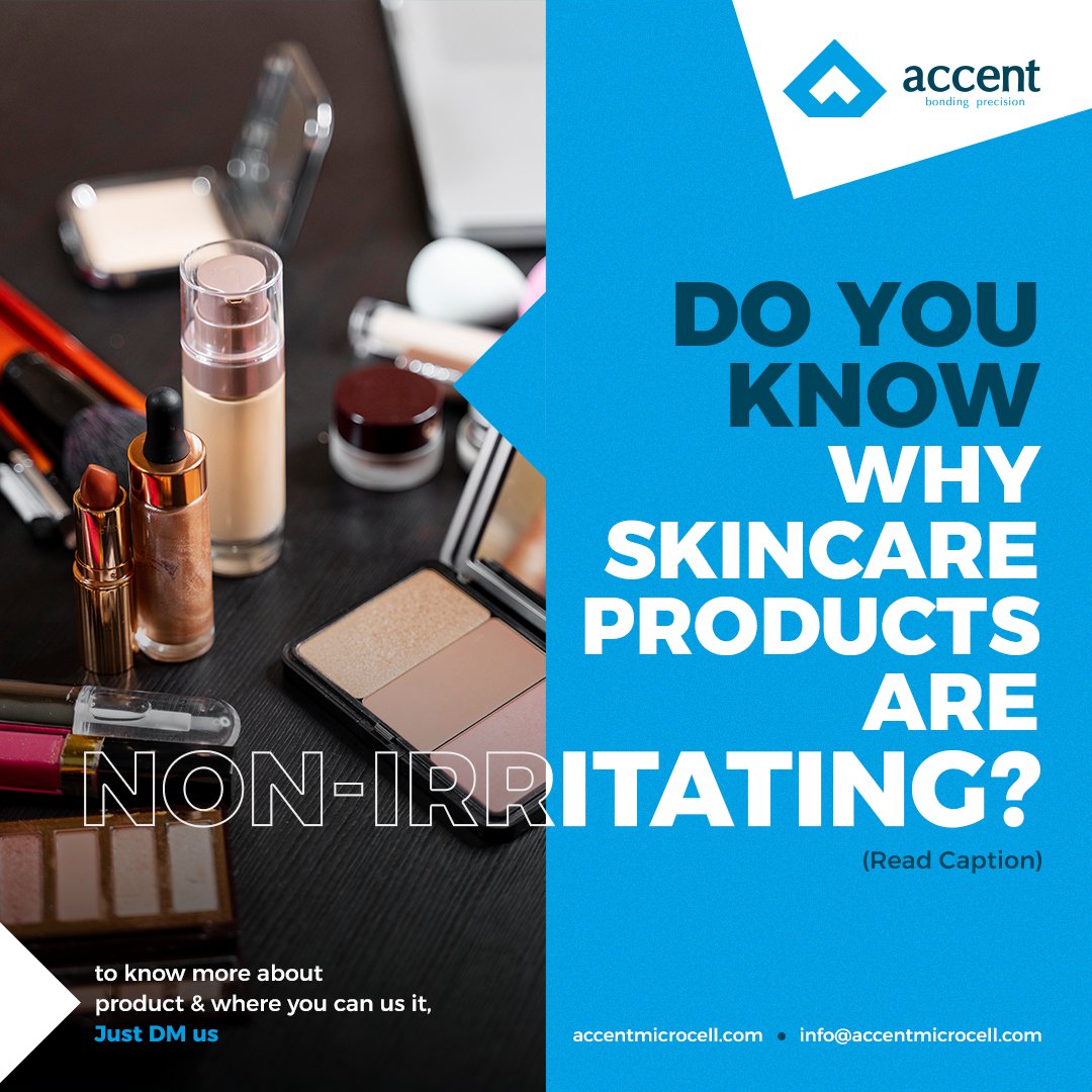 Because they contain ingredients like powdered cellulose. It is natural and less likely to irritate the skin than other synthetics.

🌐 Website: accentmicrocell.com
 
#IngredientSpotlight #SoftSkin #ByeByeGrease #AccentMicrocell #Accent  #Cosmetics #Science  #SkinIrritation
