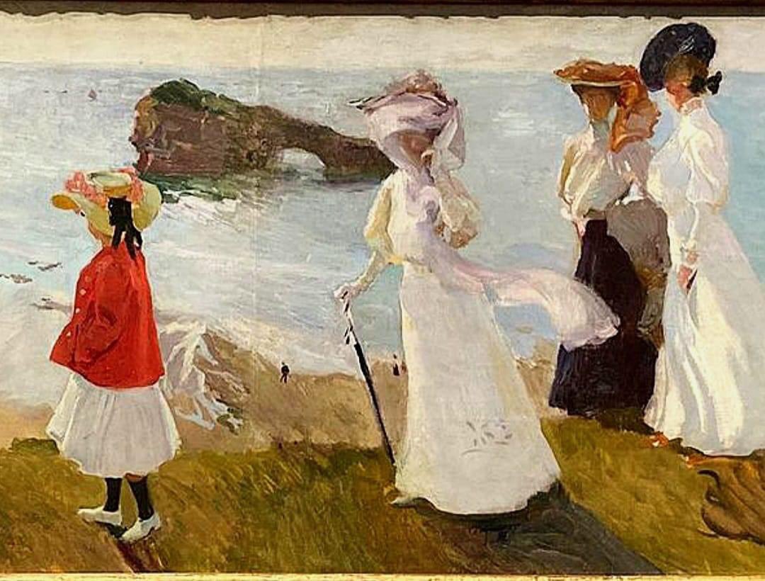 Joaquín Sorolla Paseo del faro. Biarritz. Vista parcial. 1906. Óleo sobre lienzo. 68,3 x 188,6 cm. Museo de Bellas Artes de Boston