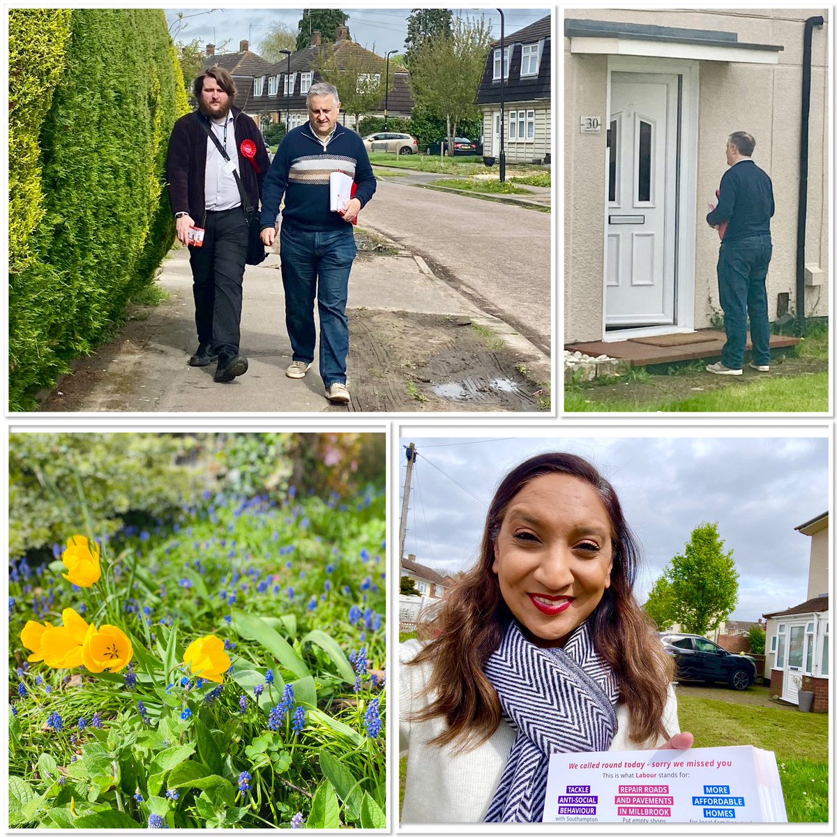 Good to see spring blooming in Millbrook estate earlier today - thanks to all those that said they’ll be voting labour this time… Christain won last year here by only 23 votes, so every vote matters! #VoteLabourMay2nd