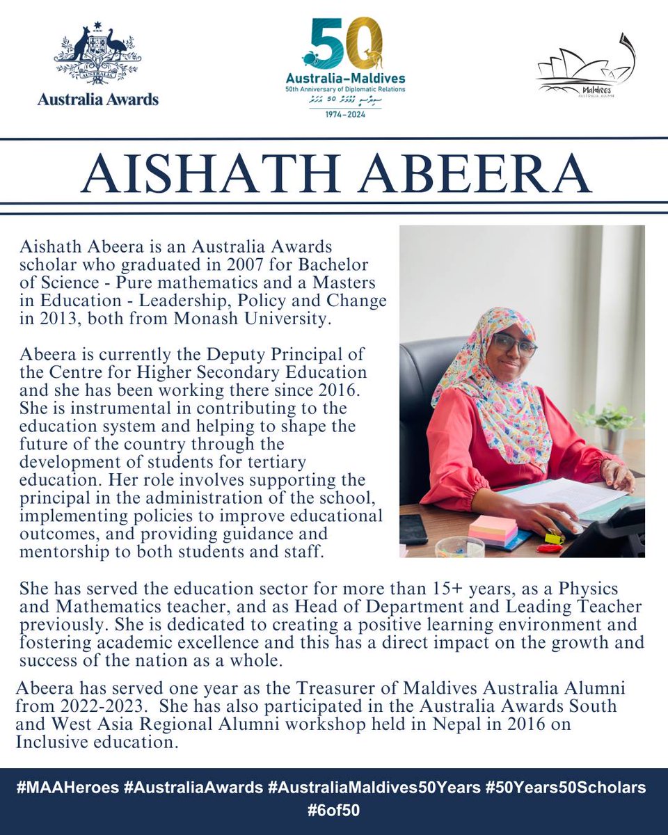 Maldives Australia Alumni tweet media