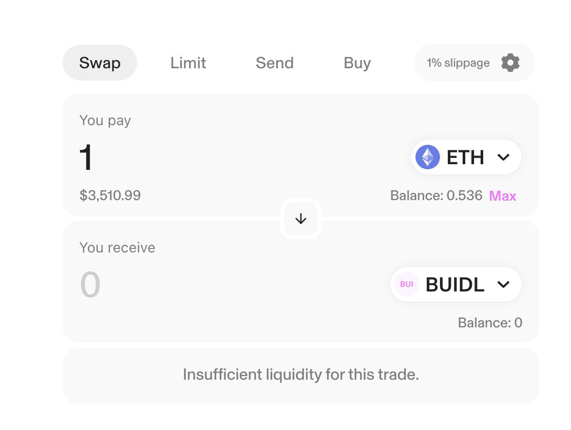 Where is the BUIDL liquidity?