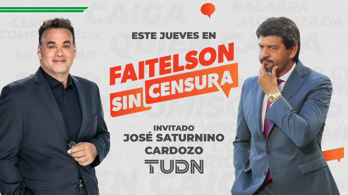 🔥 Arderá el foro con la presencia de @pepecardozo249 en #FaitelsonSinCensura 🎙️ 🇵🇾 Leyenda guaraní de la LigaMX junto a @DavidFaitelson_ por TUDN ⏰10pm ET