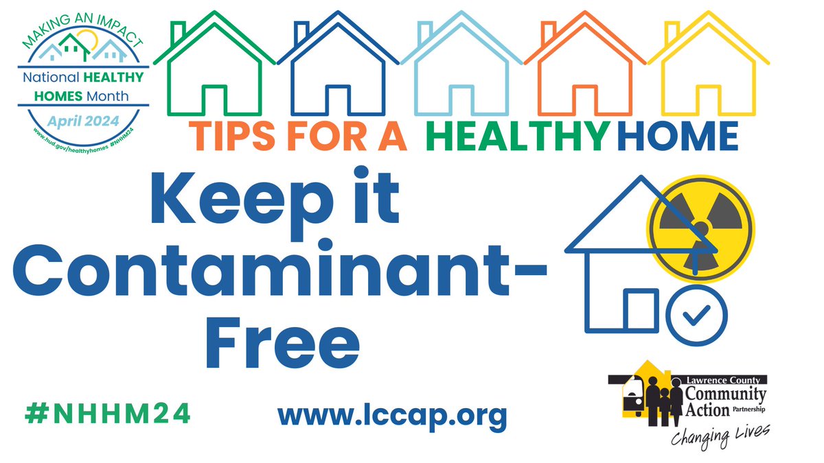 Tips for a #HealthyHome Keep it Contaminant Free! Reduce lead-related hazards in pre-1978 homes by fixing deteriorated paint and keeping floors and window areas clean using a wet-cleaning approach. #NHHM24